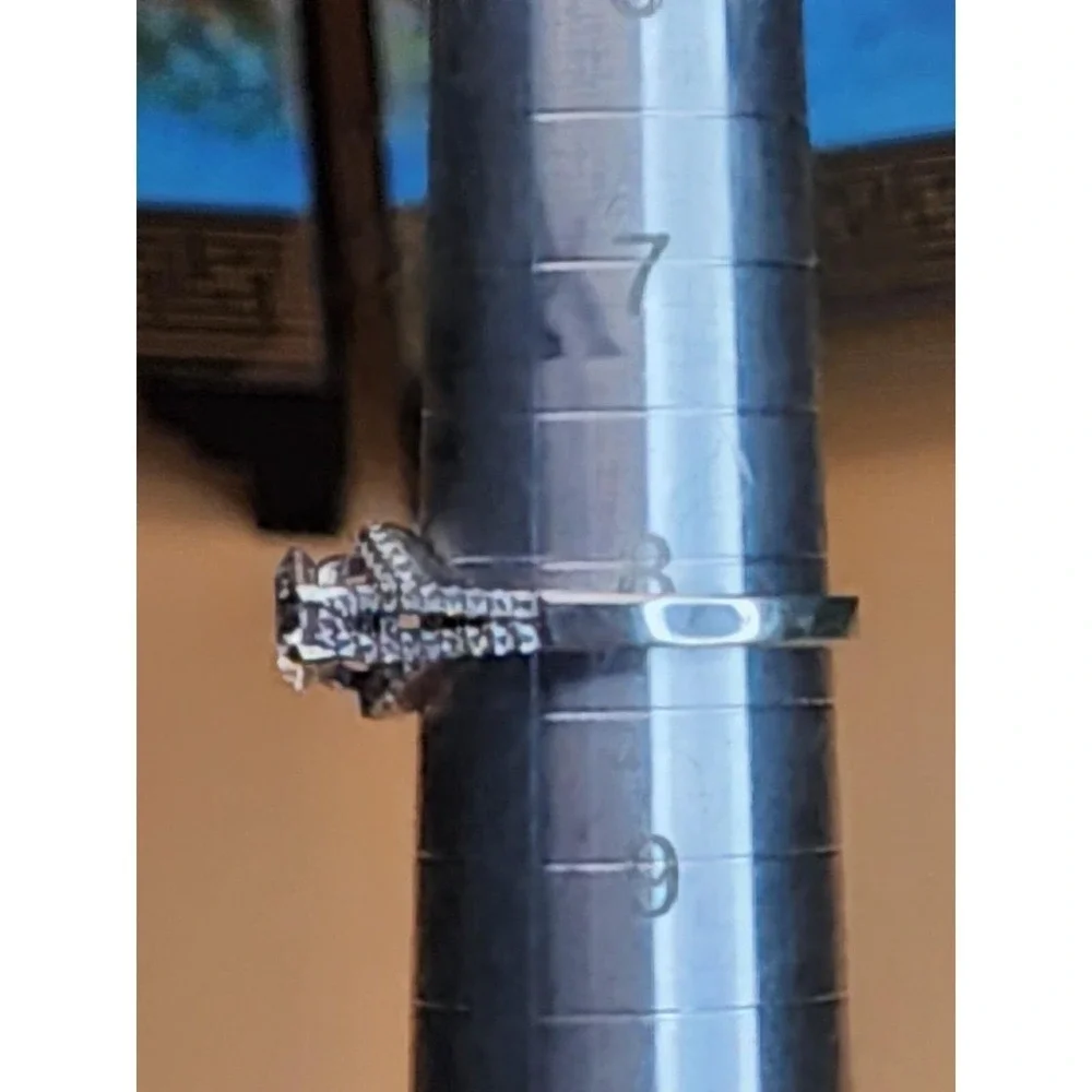 Vtg KIRAN JEWELS KRN Signed 925 Sterling Silver CZ Ring Size 8¼ FREE $HIPPING!!‎